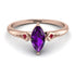 Marquise Amethyst Geometrical Engagement Ring - Reese No. 311