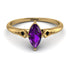 Marquise Amethyst Geometrical Engagement Ring - Reese No. 307