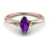 Marquise Amethyst Geometrical Engagement Ring - Reese No. 305 image 1