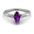 Marquise Amethyst Geometrical Engagement Ring - Reese No. 303 image 1