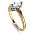 Marquise Aquamarine Geometrical Engagement Ring - Reese No. 410 image 3