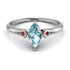 Marquise Aquamarine Geometrical Engagement Ring - Reese No. 412 image 1