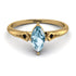 Marquise Aquamarine Geometrical Engagement Ring - Reese No. 407 image 1