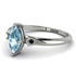 Marquise Aquamarine Geometrical Engagement Ring - Reese No. 409 image 2