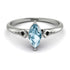 Marquise Aquamarine Geometrical Engagement Ring - Reese No. 409 image 1