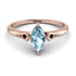Marquise Aquamarine Geometrical Engagement Ring - Reese No. 408 image 1