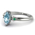 Marquise Aquamarine Geometrical Engagement Ring - Reese No. 406 image 2