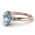 Marquise Aquamarine Geometrical Engagement Ring - Reese No. 405 image 2