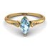 Marquise Aquamarine Geometrical Engagement Ring - Reese No. 401