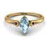 Marquise Aquamarine Geometrical Engagement Ring - Reese No. 413