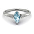 Marquise Aquamarine Geometrical Engagement Ring - Reese No. 403 image 1