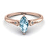 Marquise Aquamarine Geometrical Engagement Ring - Reese No. 402