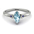 Marquise Aquamarine Geometrical Engagement Ring - Reese No. 415 image 1