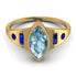 Marquise Bezel Aquamarine Ring - Juliana No. 413