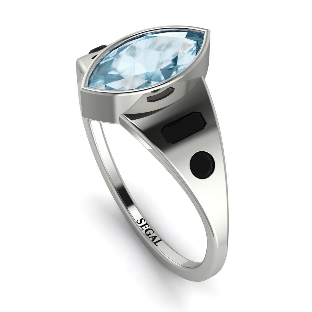 Marquise Bezel Aquamarine Ring - Juliana No. 409