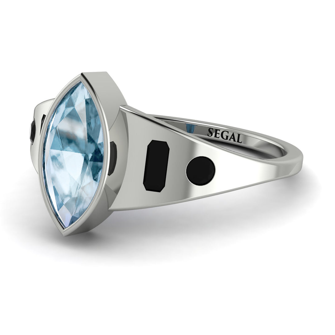 Marquise Bezel Aquamarine Ring - Juliana No. 409