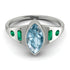 Marquise Bezel Aquamarine Ring - Juliana No. 406