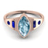 Marquise Bezel Aquamarine Ring - Juliana No. 414