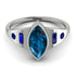 Marquise Bezel Blue Topaz Ring - Juliana No. 515