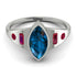 Marquise Bezel Blue Topaz Ring - Juliana No. 512