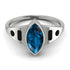 Marquise Bezel Blue Topaz Ring - Juliana No. 509