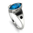 Marquise Bezel Blue Topaz Ring - Juliana No. 509
