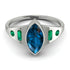 Marquise Bezel Blue Topaz Ring - Juliana No. 506