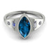 Marquise Bezel Blue Topaz Ring - Juliana No. 503