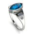 Marquise Bezel Blue Topaz Ring - Juliana No. 503 image 2
