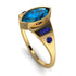 Marquise Bezel Blue Topaz Ring - Juliana No. 513