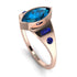 Marquise Bezel Blue Topaz Ring - Juliana No. 514 image 2