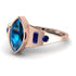 Marquise Bezel Blue Topaz Ring - Juliana No. 514