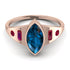 Marquise Bezel Blue Topaz Ring - Juliana No. 511 image 1