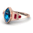 Marquise Bezel Blue Topaz Ring - Juliana No. 511