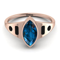 Marquise Bezel Blue Topaz Ring - Juliana No. 508 image 1