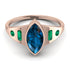 Marquise Bezel Blue Topaz Ring - Juliana No. 505 image 1