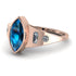 Marquise Bezel Blue Topaz Ring - Juliana No. 502