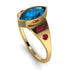 Marquise Bezel Blue Topaz Ring - Juliana No. 510