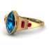 Marquise Bezel Blue Topaz Ring - Juliana No. 510