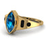 Marquise Bezel Blue Topaz Ring - Juliana No. 507