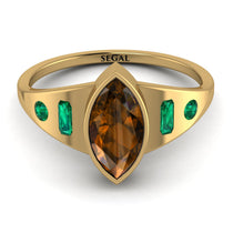 Marquise Bezel Brown Diamond Ring - Juliana No. 1104 image 1