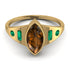 Marquise Bezel Brown Diamond Ring - Juliana No. 1104