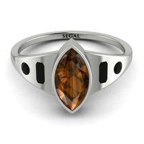 Marquise Bezel Brown Diamond Ring - Juliana No. 1109 image 1