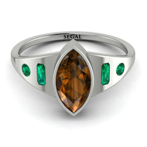 Marquise Bezel Brown Diamond Ring - Juliana No. 1106 image 1