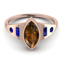 Marquise Bezel Brown Diamond Ring - Juliana No. 1114 image 1