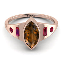 Marquise Bezel Brown Diamond Ring - Juliana No. 1111 image 1
