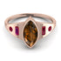 Marquise Bezel Brown Diamond Ring - Juliana No. 1111 image 1