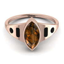 Marquise Bezel Brown Diamond Ring - Juliana No. 1108 image 1