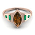 Marquise Bezel Brown Diamond Ring - Juliana No. 1105