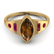 Marquise Bezel Brown Diamond Ring - Juliana No. 1110 image 1